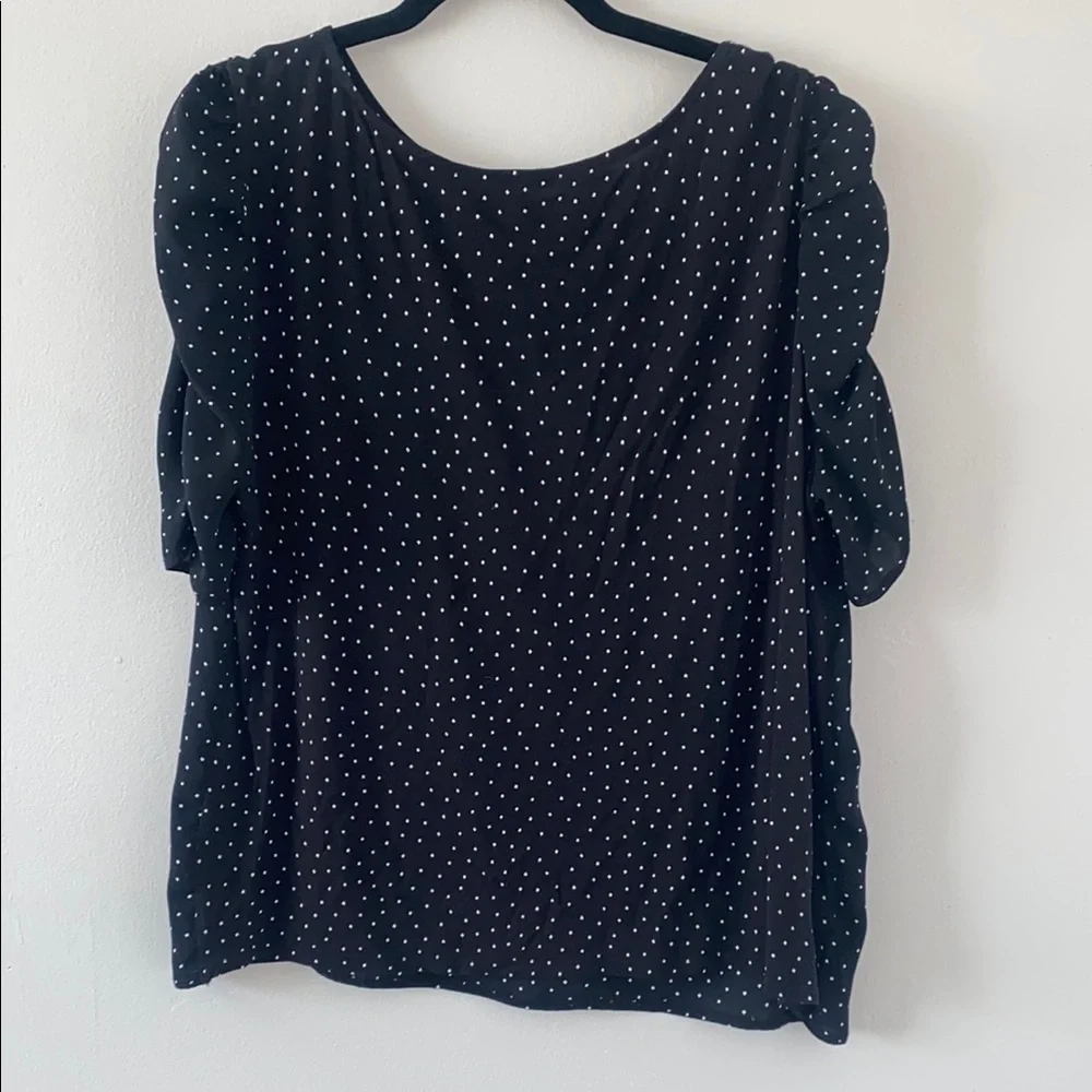 Loft Black Polka Dot Women's Top - Picture 5 of 5